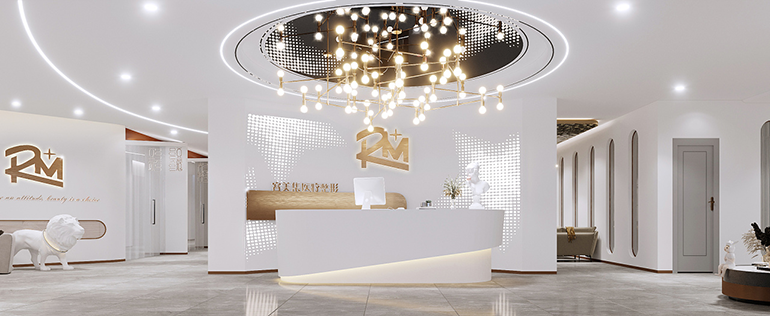 醫(yī)療整形前臺背景墻